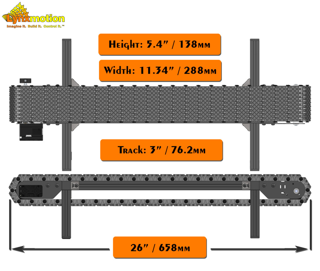 Imagem do Lynxmotion SES-V2 Conveyor HD Kit , Esteira Transportadora