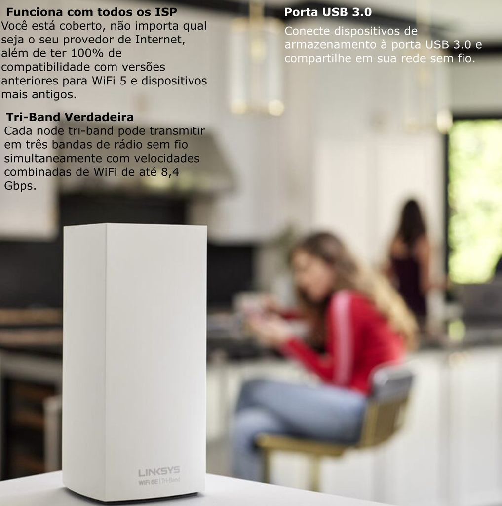 Linksys Atlas Max WiFi6E AXE8400 Tri-Band 8,4 Gigabit Mesh MX8502 560m² en internet