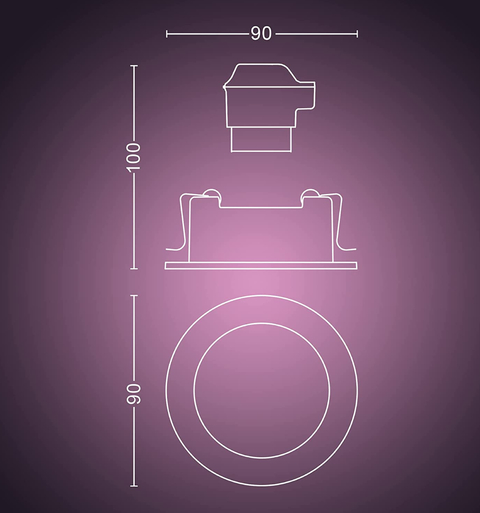 Philips Hue White and Color Ambiance Recessed Spotlight Bluetooth Centura | Nova Geração | Luminária Spot Direcional Dicróica de Teto | Adequada para Locais Úmidos | Compatível com a Alexa, Google Assistant, Apple HomeKit e Samsung SmartThings | Substituia suas luminárias antigas com a tecnologia LED inteligente - tienda online