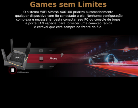 ASUS AX6100 WiFi 6 Mesh RT-AX92U Sistema WiFi Tri-Band Gigabit Wireless | Gaming & Streaming | AiMesh Compatible | Adaptive QoS | Cobertura de 750 m² | Incluída Segurança de Internet Vitalícia on internet