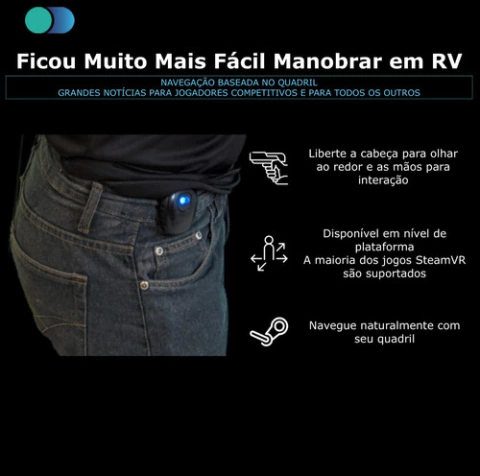 Decamove VR Tracker Quadril l Ficou muito mais fácil manobrar em VR l Liberte a cabeça para olhar ao redor e as mãos para interação na internet