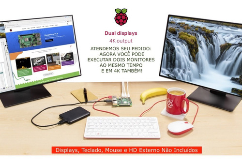 Raspberry Pi 4 Extreme Kit Quad Core | Memória 4GB RAM | Disponível com 32GB SD Card , 64GB SD Card e 128GB SD Card on internet