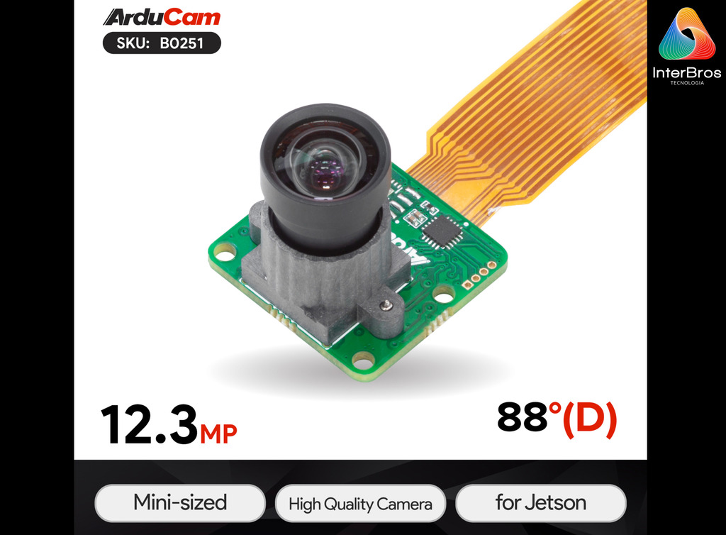 Arducam Mini High Quality Câmera 12.3mp IMX477 ,M12 mount lens , NVIDIA® Jetson Nano/Xavier NX/AGX Orin/Orin Nano/Orin NX , B0251 en internet