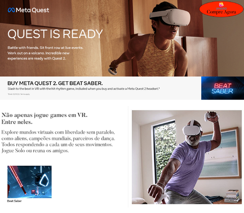 Meta Quest 2 128 GB l Advanced All-In-One Virtual Reality VR headset l Oculus Quest 2 l Explore um Meta Universo em expansão l Games, fitness, social, multiplayer, entretenimento e reuniões de trabalho l Viaje por universos em fantasias de grande sucesso l Requer somente um celular e WiFi - comprar online