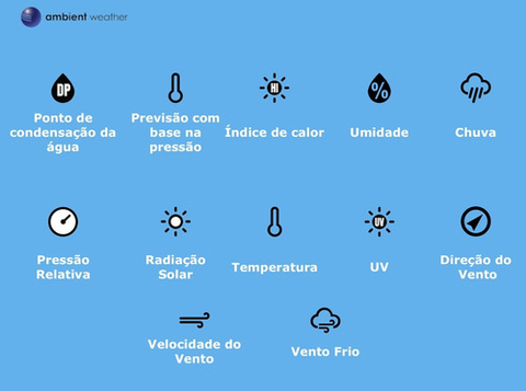 Ambient Weather WS-5000 Estação Metereológica Ultrassônica WiFi Alcance de 300 metros Compatível com Alexa e Google Internet Conectada - loja online