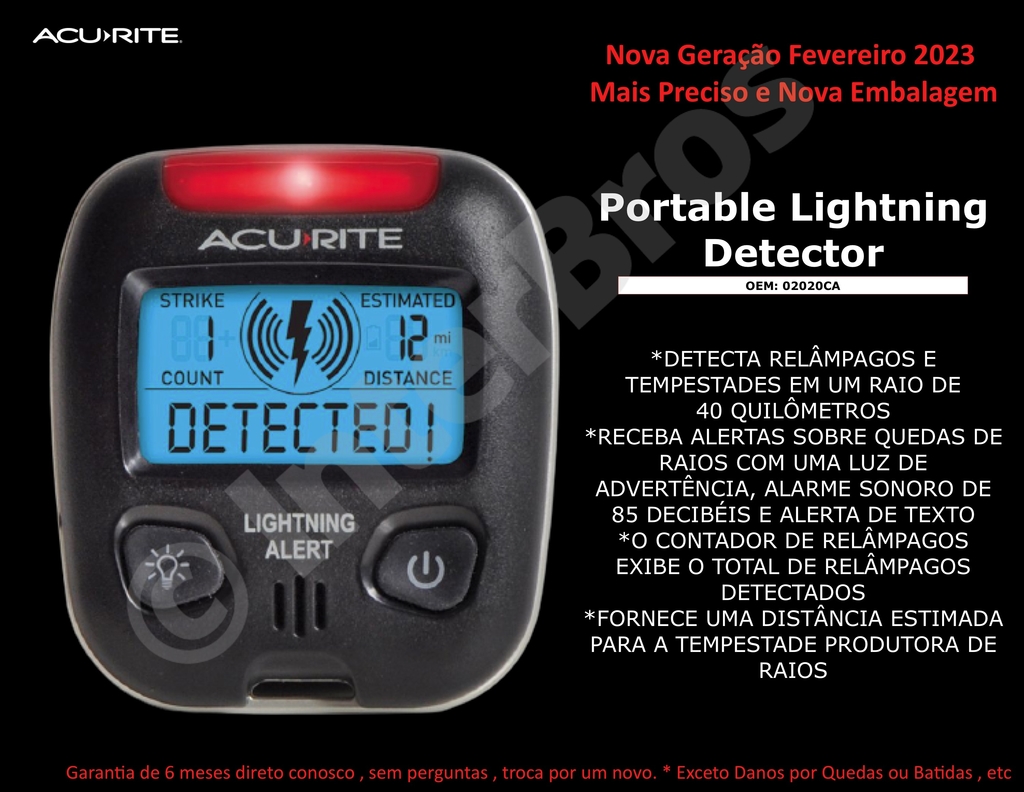 AcuRite 02020 Detector Raios Portátil De Bolso - comprar online