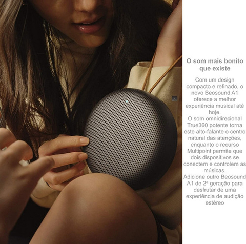 Image of Bang & Olufsen Beoplay A1 | Caixa Bluetooth Portátil | Até 18 horas de Bateria | A Prova D'Água e Areia | Escolha A Cor