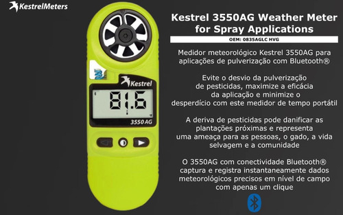 Kestrel 3550AG Bluetooth Estação Meteorológica | Agricultura | Pulverização - comprar online