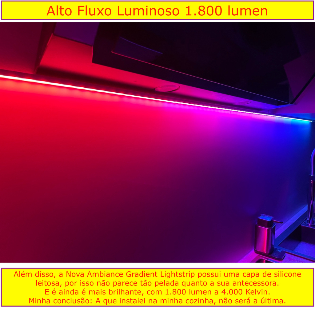 Nova Philips Hue Ambiance Gradient Lightstrip Nova Fita de LED Inteligente Base Kit 2 metros - Loja do Jangão - InterBros