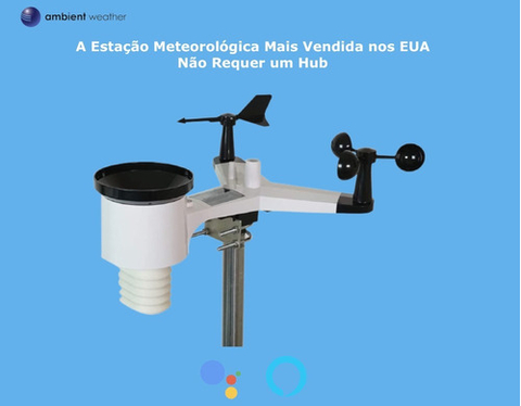 Ambient Weather WS-2902C Estação Metereológica WiFi + Sensor Detector de Raios e Tempestades + Sensor Flutuante de Piscina & Spa, Compatível com Alexa e Google - comprar online