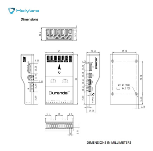 Holybro Durandal & GPS (UBLOX NEO-M8N) & PM02 V3 , Controle de Voo & GPS para Drones , 20082 na internet