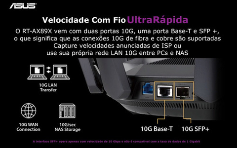 ASUS AX6000 WiFi 6 Gaming Router RT-AX89X O Roteador Gamer Mais Rápido do Mundo - buy online