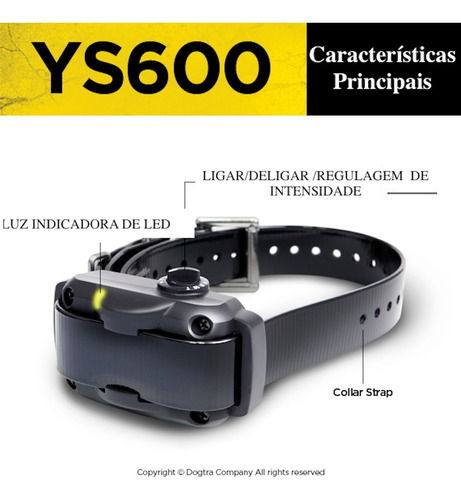 Dogtra YS600 No Bark E-Collar | Coleira Eletrônica Anti Latido | Cães acima de 15 Kgs | Sensor de Reconhecimento de Latido | Correção Automática por Vibração ou Estática | A Prova D' Água na internet