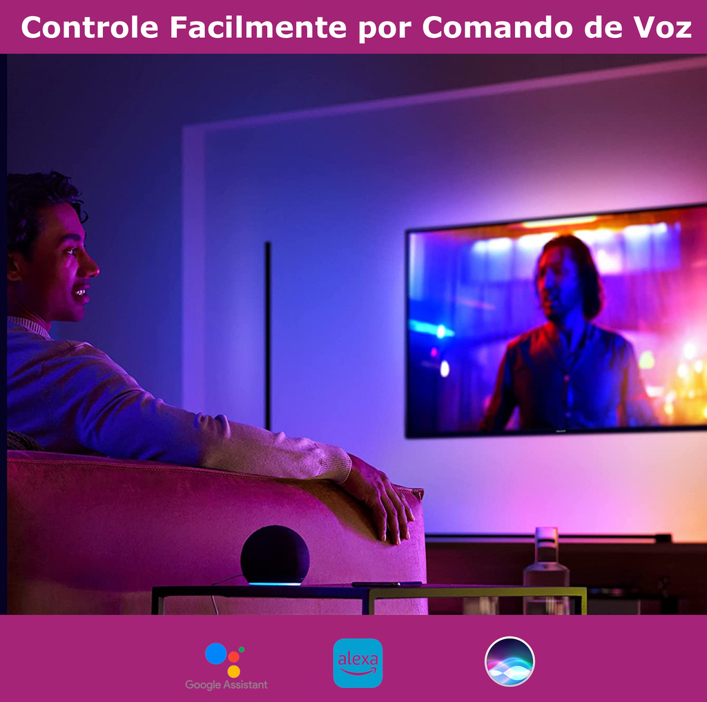 Nova Philips Hue Ambiance Gradient Lightstrip Nova Fita de LED Inteligente 20 metros