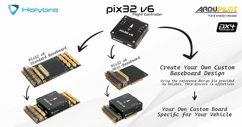 Holybro Pixhawk Pix32 v6​ l Sistema de Voo & GPS l Controlador de voo modular l UAVs & Drones l 11056 l 20190 l 20191 l 20192 l 20193 l Escolha seu Kit - online store