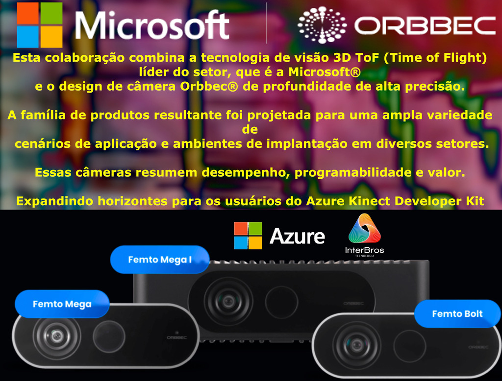 Orbbec Femto Bolt , Sterero Depth Camera , Tecnologia MicroSoft Azure - comprar online