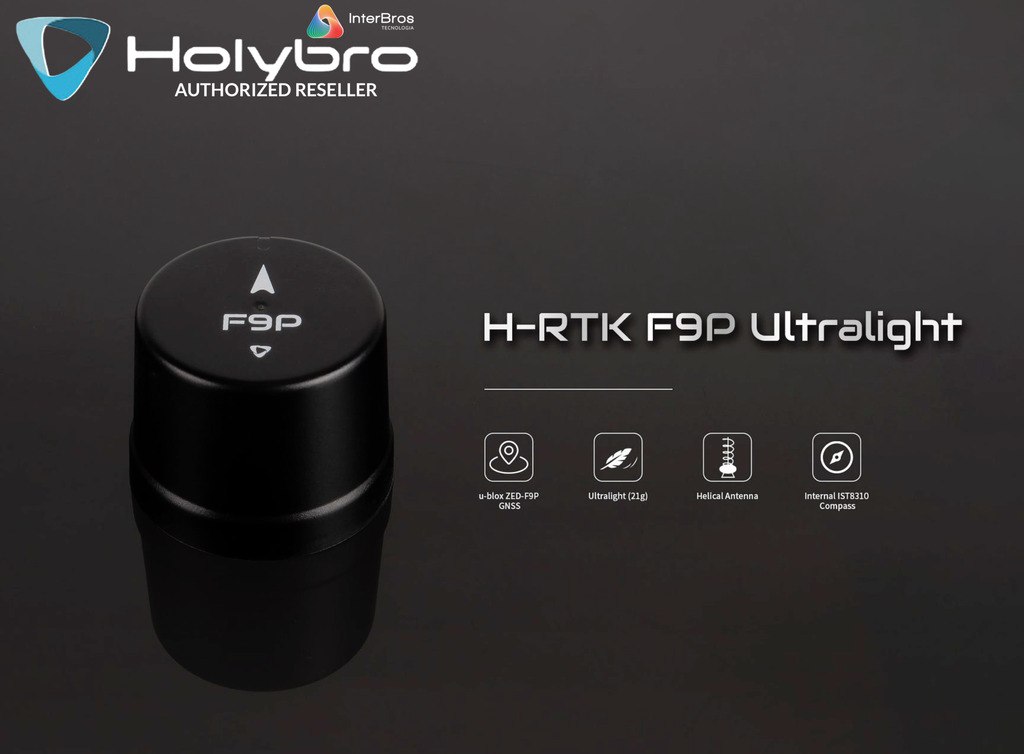 Holybro H-RTK F9P Helical | Posicionamento GNSS de Alta Precisão para Drones| Módulo UBLOX F9P | 12018