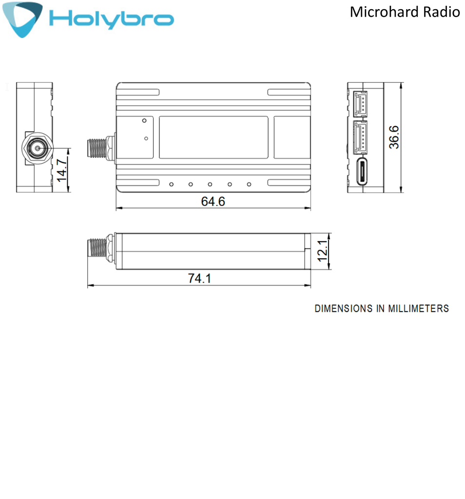 Holybro Microhard Radio l P840 P900 | Radio Telemetria para Drones | Point to Point l Point to Multipoint l Secure Mesh l 17019 l 17020 l 17024 l 17025 l 18060 - comprar online