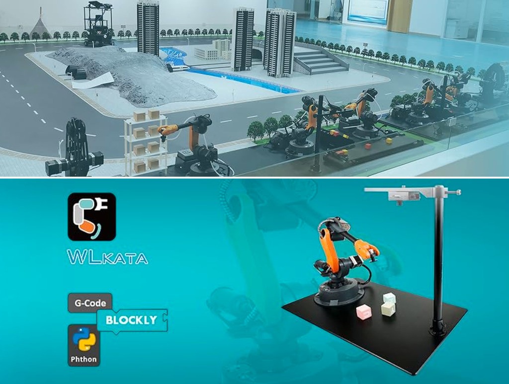 Wlkata Robotic Arm Haro380 , Simulação de Fábrica 4.0 Inteligente & Educação AIoT , ChatGPT integrado , +5 anos - Loja do Jangão - InterBros