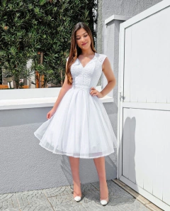 VESTIDO NOIVA CIVIL MIDI - comprar online