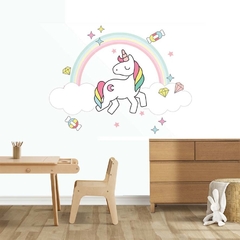 Vinilo Decorativo Troquelado Modelo Unicornio Pastel
