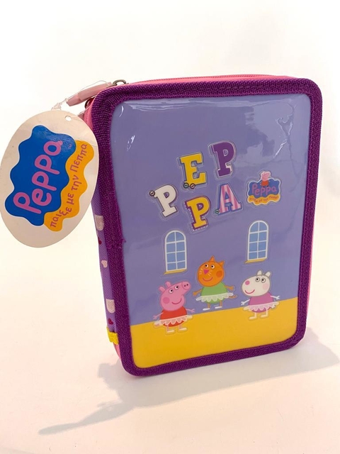 Cartuchera Peppa Pig 2 pisos + útiles