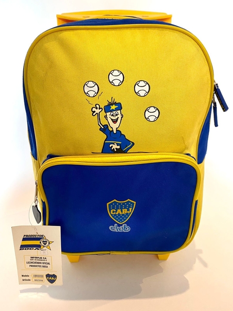 Mochila Escolar con Carro Boca Juniors