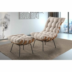 Poltrona Costela Slim com Puff - comprar online