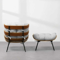 Poltrona Costela com Puff - comprar online