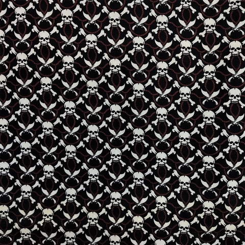 Tricoline Caveira Pirata 0,50x 1,50m - DIGITAL
