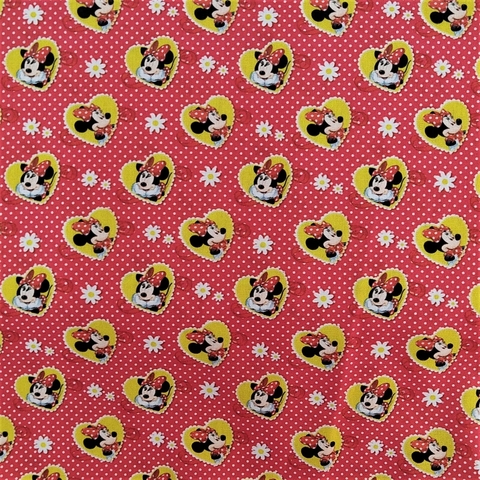 Tricoline Disney Minnie Coração 0,50 X 1,50m - DIGITAL - Fernando Maluhy
