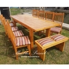 MESA EXTENSIBLE DE 1.80 x 0.90 a 2.30 x 0.90 HIDROLAQUEADA + 8 SILLAS +2 BANQUITOS ASIA