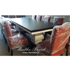 MESA PATAS FRANCESAS BICOLOR + 14 SILLAS - comprar online