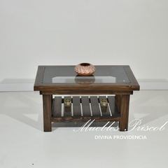 MESA RATONA DE 0.80 X 0.60 + VIDRIO + DECK HIDROLAQUEADA - comprar online