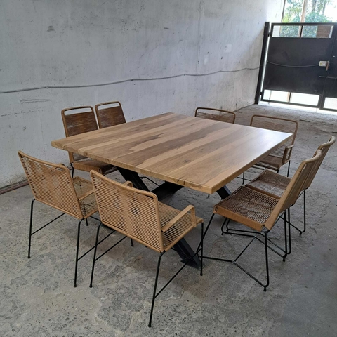 MESA DE PETIBIRI + 4 SILLAS TULUM + 4 SILLONCITOS TULUM