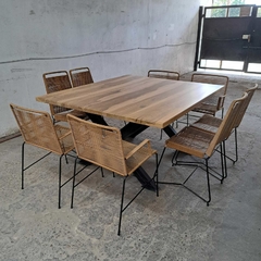 MESA DE PETIBIRI + 4 SILLAS TULUM + 4 SILLONCITOS TULUM - Muebles Priscob