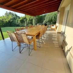 MESA DE 3.00 X 1.20 EN PINO MACIZO + SILLAS TULUM