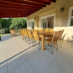 MESA DE 3.00 X 1.20 EN PINO MACIZO + SILLAS TULUM