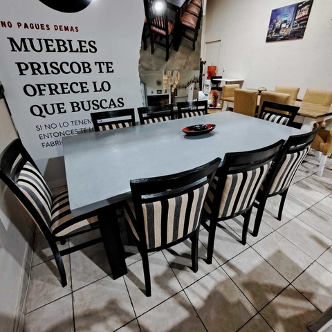 MESA DE MICROCEMENTO + SILLAS PARAISO