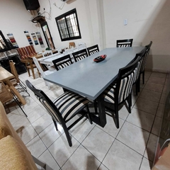 MESA DE MICROCEMENTO + SILLAS PARAISO - Muebles Priscob