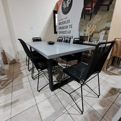 MESA DE MICROCEMENTO + SILLAS TULUM