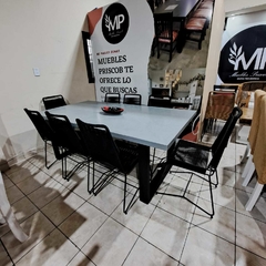 MESA DE MICROCEMENTO + SILLAS TULUM - Muebles Priscob