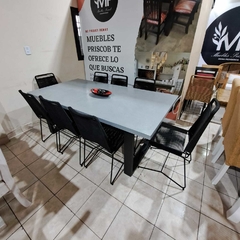 MESA DE MICROCEMENTO + SILLAS TULUM
