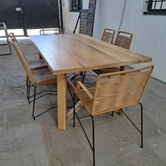 MESA DE PETIRIBI DE 2.00 X 1.00+ SILLAS TULUM + SILLONCITOS TULUM - Muebles Priscob