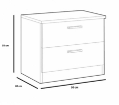 MESA DE LUZ CON CAJONES OCULTOS - comprar online