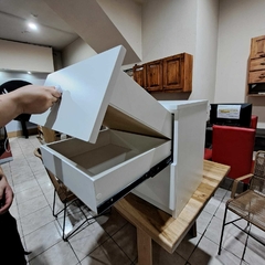 MESA DE LUZ CON CAJONES OCULTOS