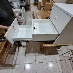 MESA DE LUZ CON CAJONES OCULTOS - tienda online