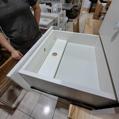 MESA DE LUZ CON CAJONES OCULTOS - Muebles Priscob