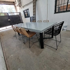 MESA DE MICROCEMENTO + SILLAS - tienda online