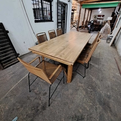 MESA ESTILO CAMPO DE 2.40 X 1.00 PATAS Y + 6 SILLAS TULUM + 2 SILLONCITOS TULUM - comprar online